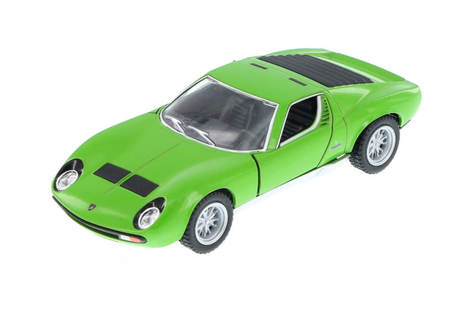 1971 Lamborghini Miura P400 SV Hard Top, Green - Kinsmart 5390D