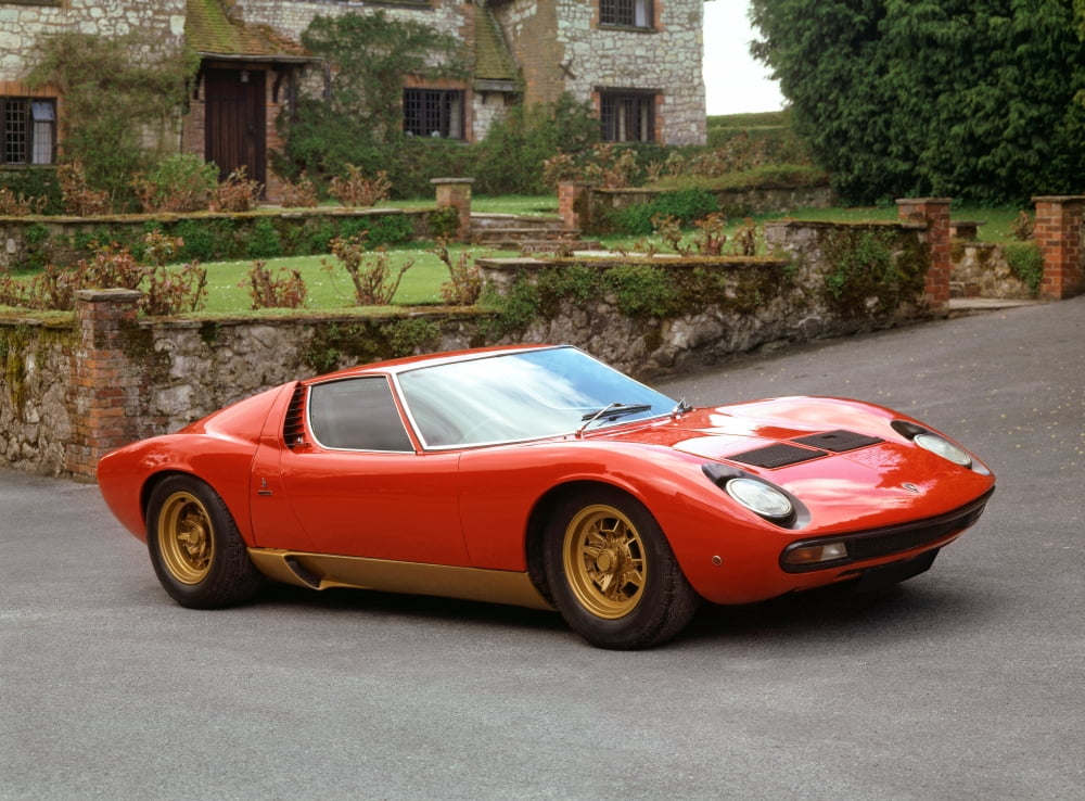 1971 Lamborghini Miura P400 SV V12 40 litre engine producing 385 bhp Bodywork built by Bertone Country of origin Italy Canvas Art - Panoramic Images (18 x 24)