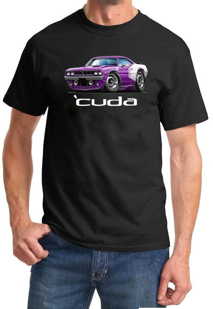 1971 Plymouth Cuda 383 Classic Full Color Cartoon Tshirt NEW FREE
