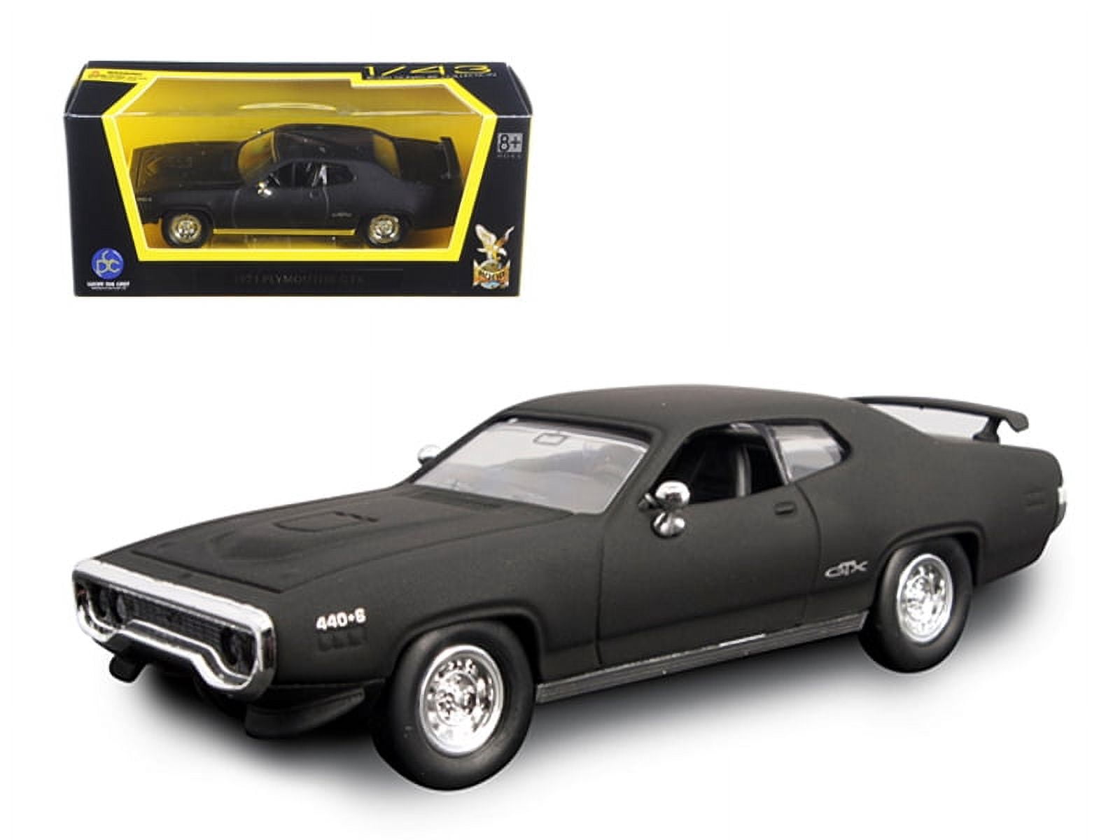 Best of Show ブラックスポーツカー 1:43 1971-Plymouth-GTX-Matt-Black-1