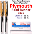 thumbnail image 1 of 1971 Plymouth Road Runner Performance Beam Wipers (Set of 2), 1 of 3
