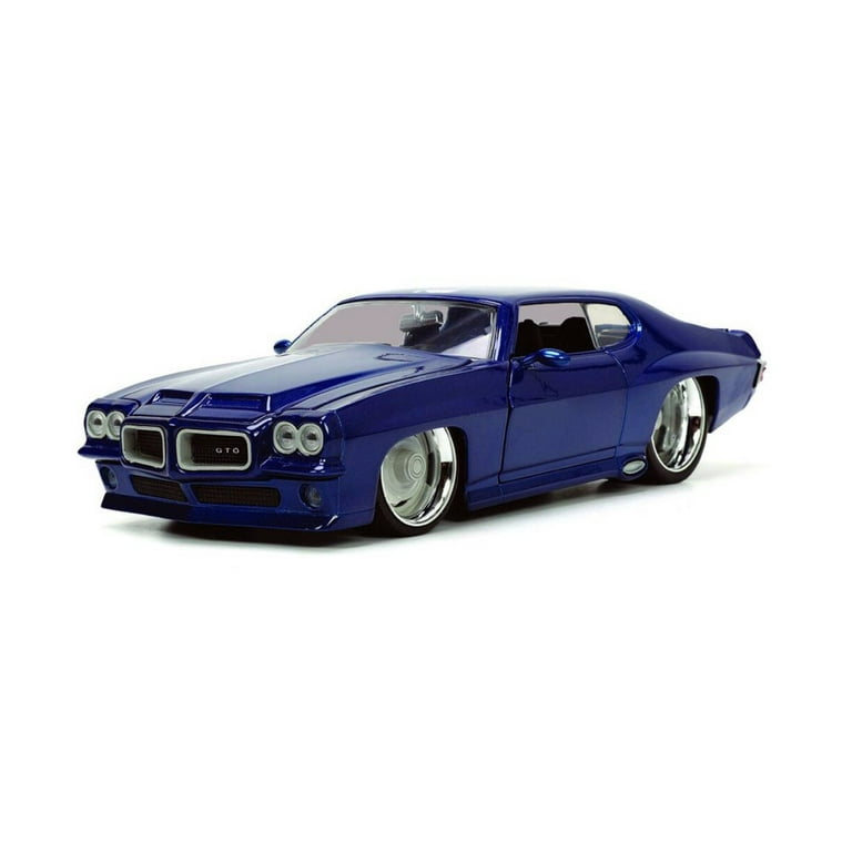1971 Pontiac GTO, Dark Blue - Jada Toys 33545 - 1/24 Scale Diecast