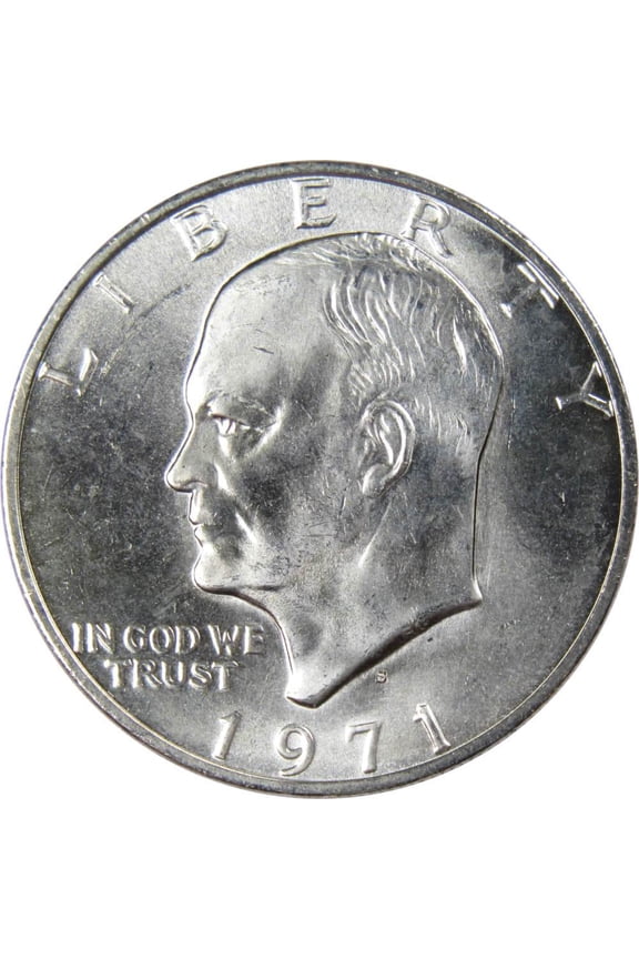 1971 S Eisenhower Dollar BU Uncirculated Mint State 40% Silver IKE $1 Coin