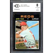 1971 Topps #100 Pete Rose Card BGS BCCG 8 Excellent+