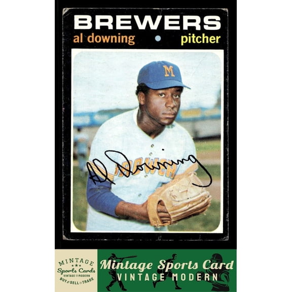 1971 Topps Al Downing #182 Milwaukee Brewers Baseball Card