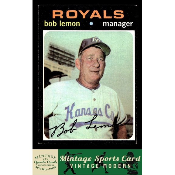 1971 Topps #91 Bob Lemon Kansas City Royals Baseball Card MGR GD+/VG
