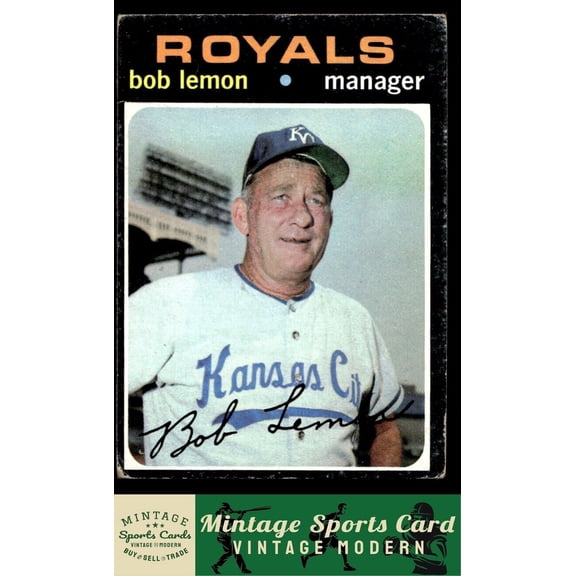 1971 Topps Bob Lemon #91 Kansas City Royals Baseball Card