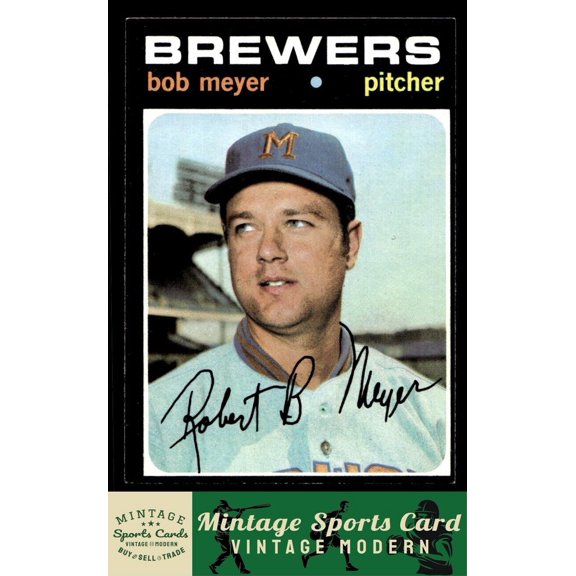 1971 Topps Bob Meyer #456 Milwaukee Brewers Baseball Card