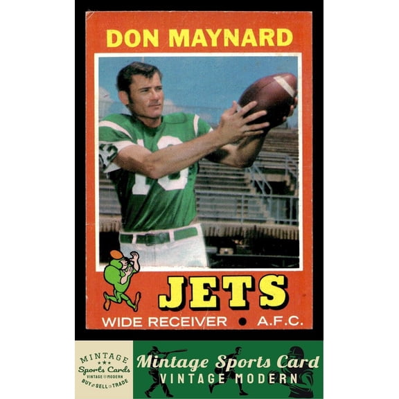 1971 Topps Don Maynard New York Jets #19 Football Card