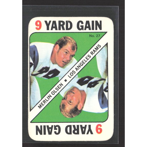 1971 Topps Football Game Merlin Olsen #27 Los Angeles Rams NFL Football Card Los Angeles Rams NFL Football Trading Card