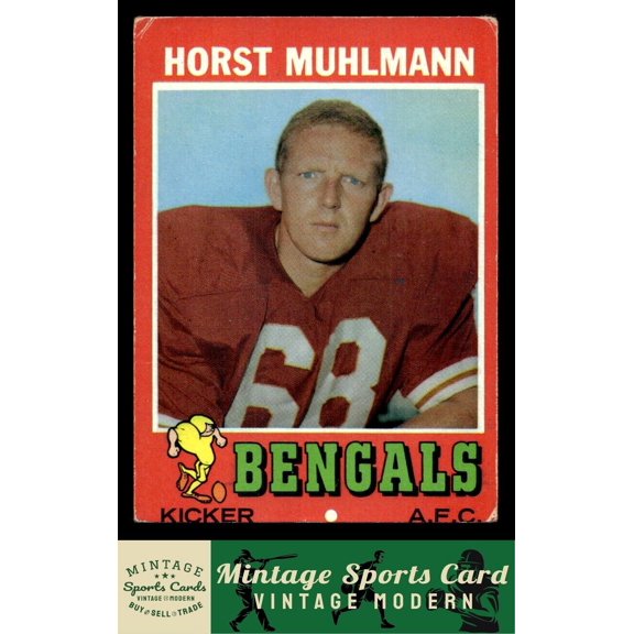 1971 Topps Horst Muhlmann #49 RC Cincinnati Bengals Football Card