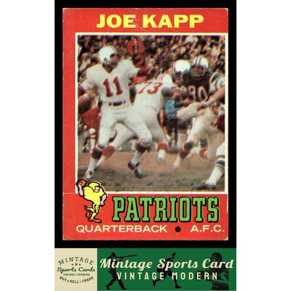 1971 Topps Joe Kapp #145 New England Patriots Football Card