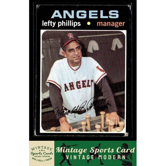 1971 Topps #279 MGR California Angels Lefty Phillips Baseball Card