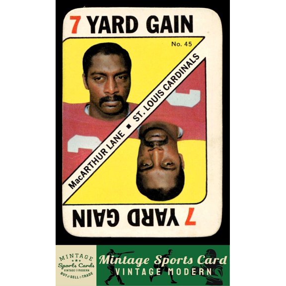 1971 Topps Game Inserts MacArthur Lane St. Louis Cardinals #45 Football Card