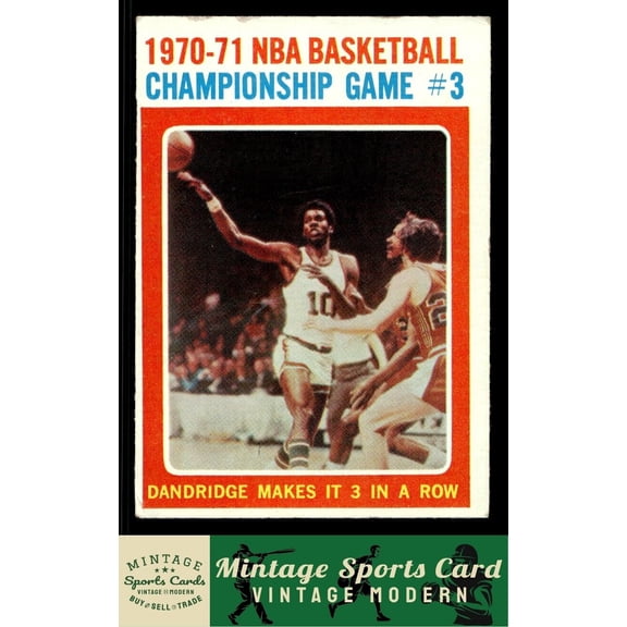 1971 Topps NBA Playoffs Game 3 #135 Milwaukee Bucks Baltimore Bullets Basketball Card