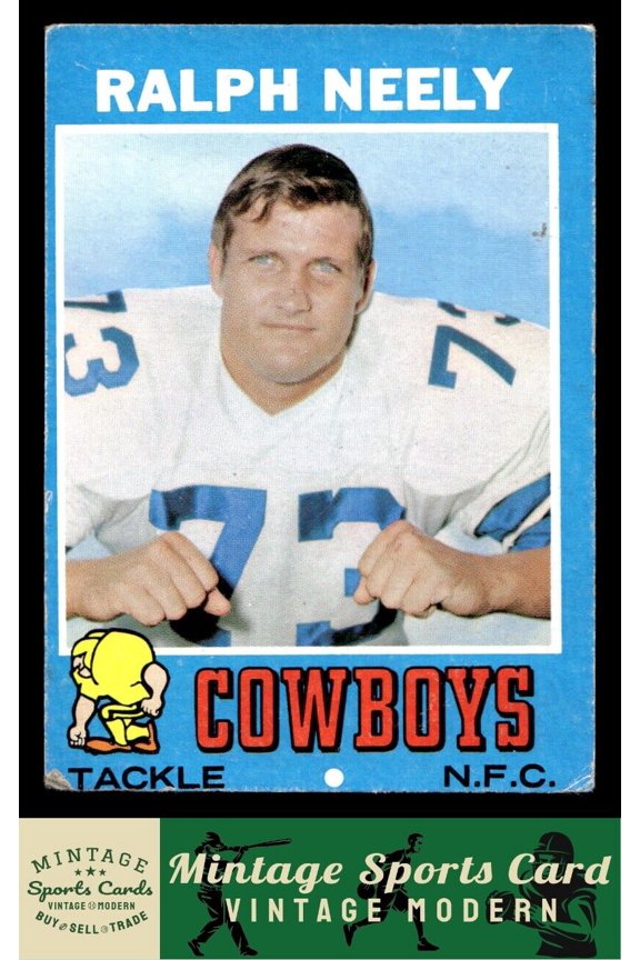 1971 Topps 89 Ralph Neely FR/FR+ Dallas Cowboys Football Card