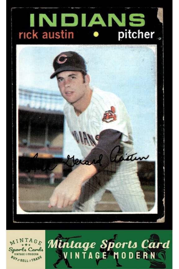 1971 Topps Rick Austin #41 RC Cleveland Indians Low Grade Baseball Card