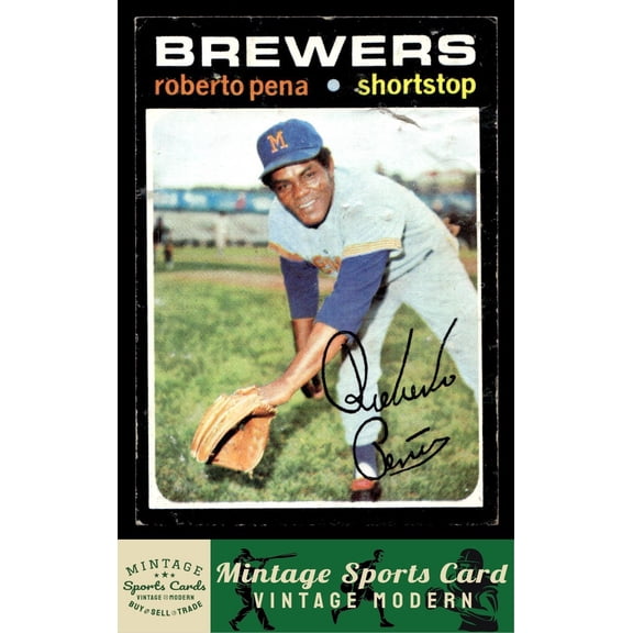 1971 Topps Milwaukee Brewers Roberto Pena #334 Poor Condition Baseball Card