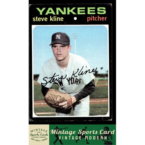1971 Topps Steve Kline #51 RC New York Yankees Baseball Card