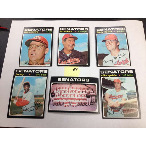 1971 Topps Washington Senators Team Set EX/EX+ 29 Cards