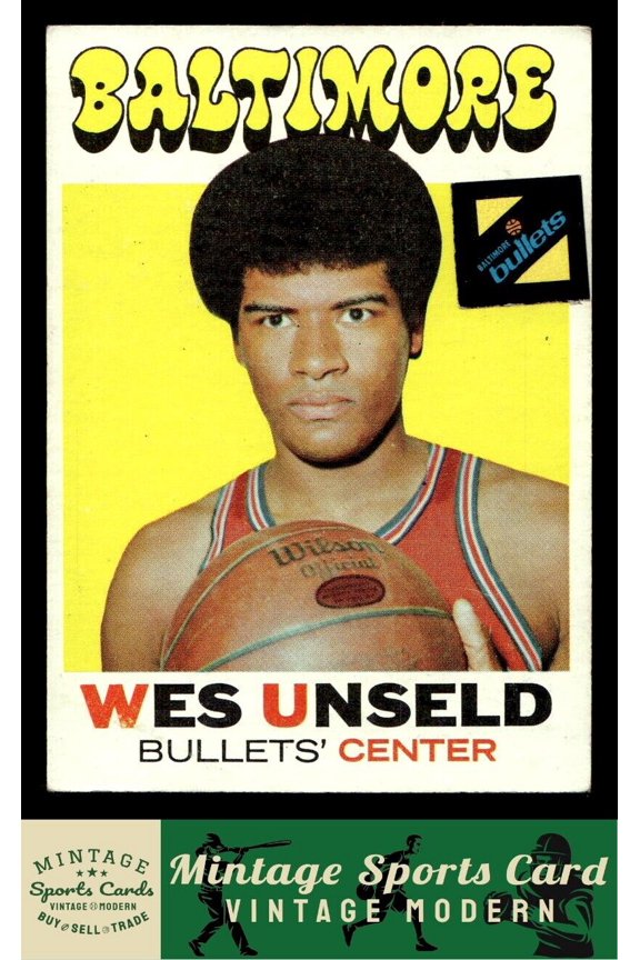 1971 Topps Wes Unseld Baltimore Bullets #95 DP Basketball Trading Card
