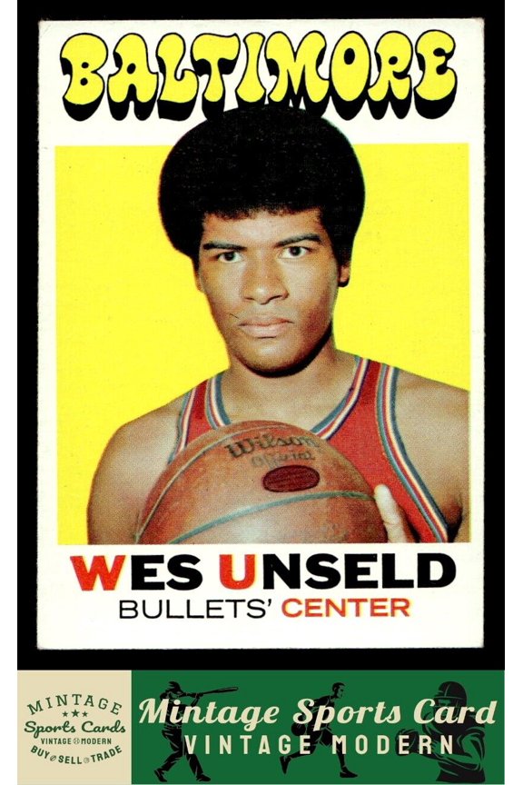 1971 Topps Wes Unseld #95 Baltimore Bullets Basketball Card