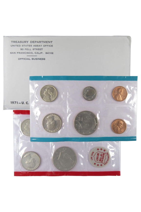 1971 Uncirculated Coin Set U.S Mint Original Government Packaging OGP