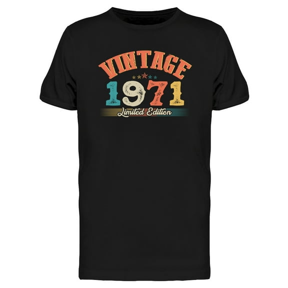 1971 Vintage Style T-Shirt Men -Image by Shutterstock, Male Medium