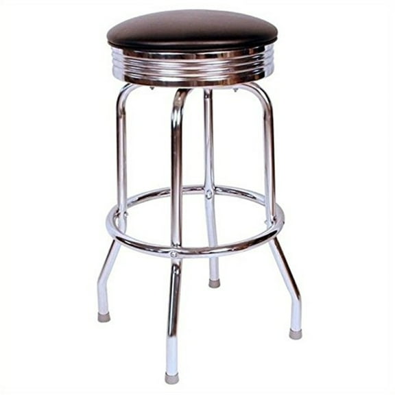 19715- Floridian Swivel Bar Stool-Color:Black,Height:24