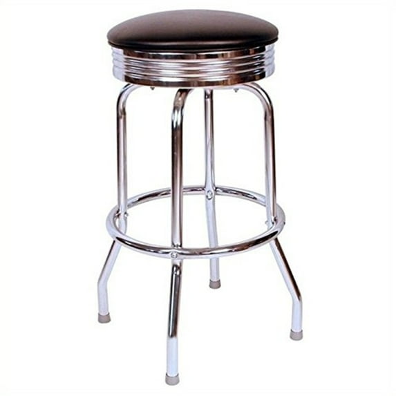 19715- Floridian Swivel Bar Stool-Color:Black,Height:24