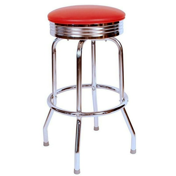 19715- Floridian Swivel Bar Stool-Color:Red,Height:24