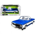 thumbnail image 1 of 1972 Chevrolet Cheyenne Pickup Truck Blue and White Just Trucks 1/24 Diecast Model Car by Jada, 1 of 1