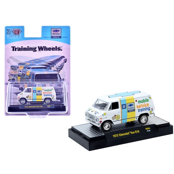 1972 Chevrolet G10 Van "Chevrolet Mobile Service Training" White with Graphics Limited Ed 1/64 Diecast Model Car by M2 Machines