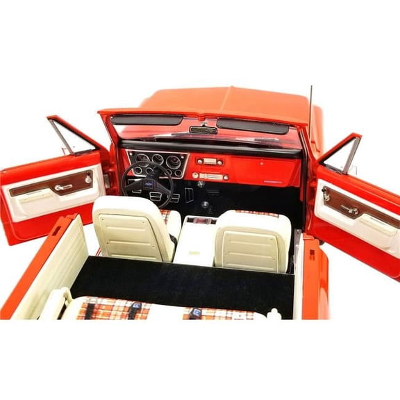 1972 Chevrolet K5 Blazer Red with White Top "Highlander Edition" Limited Edition to 690 pieces 1/18 Diecast Model Car by ACME