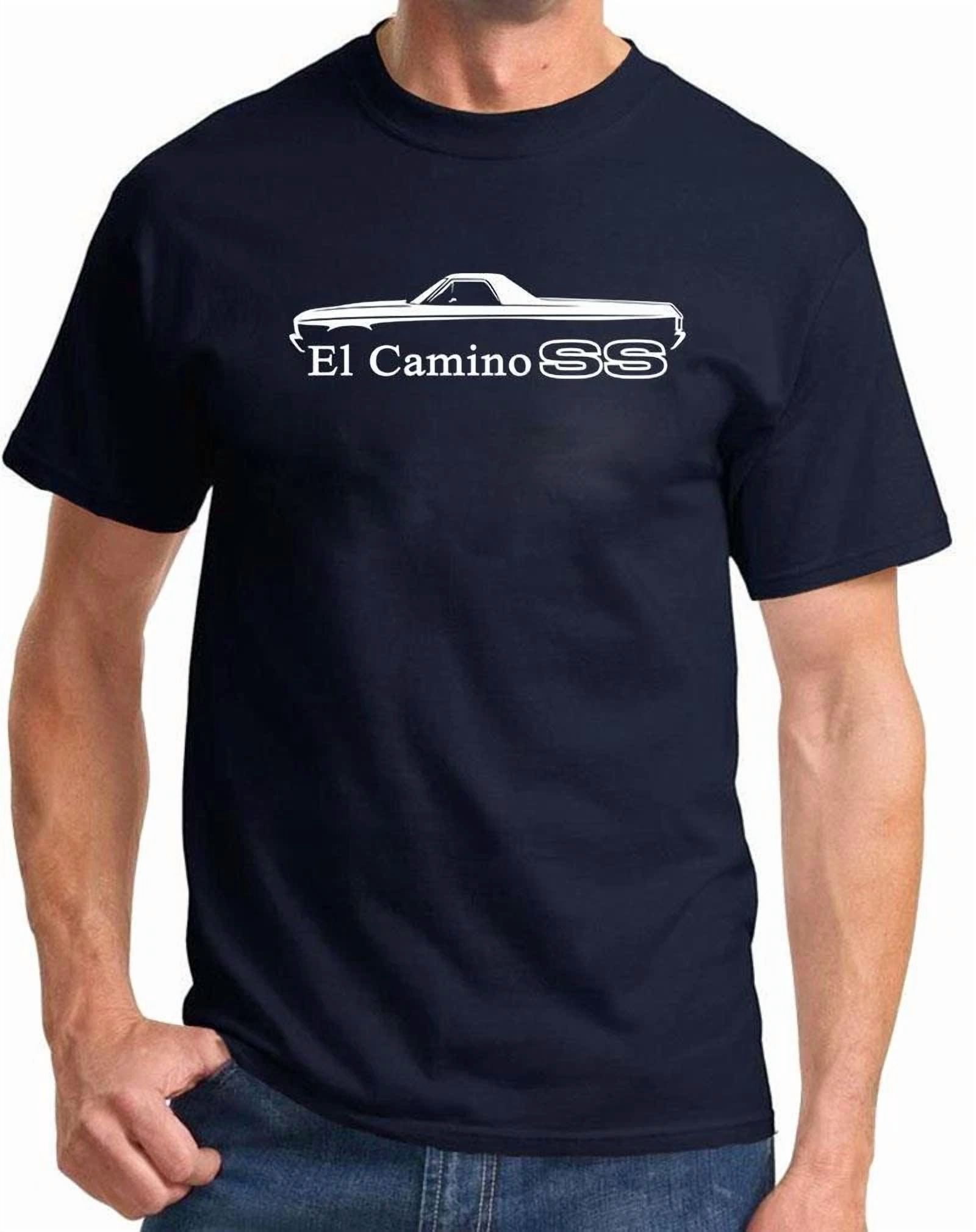 1972 Chevy El Camino SS Truck Classic Outline Design Tshirt NEW COLORS ...