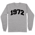 thumbnail image 1 of 1972 College Style Long Sleeve Shirt Unisex Large Grey, 1 of 5