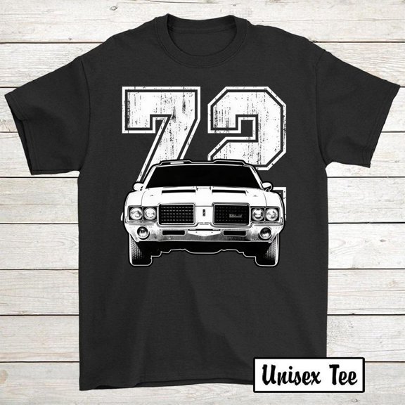 1972 Cutlass Hurst Olds Front View Silhouette, Allies10Inv, T-Shirt