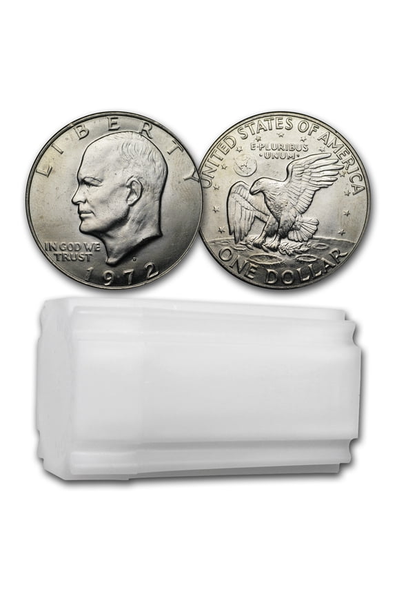 1972-D Clad Eisenhower Dollars 20-Coin Roll BU