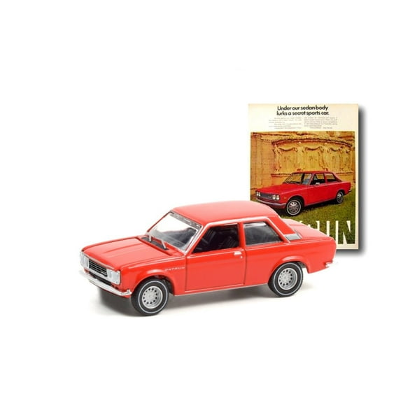 1972 Datsun 510, Orange - Greenlight 39080C/48 - 1/64 scale Diecast Model Toy Car
