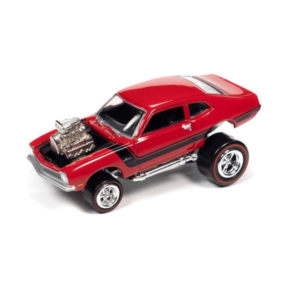 1972 Ford Maverick, Red - Johnny Lightning JLSP229/24A - 1/64 Scale Diecast Model Toy Car
