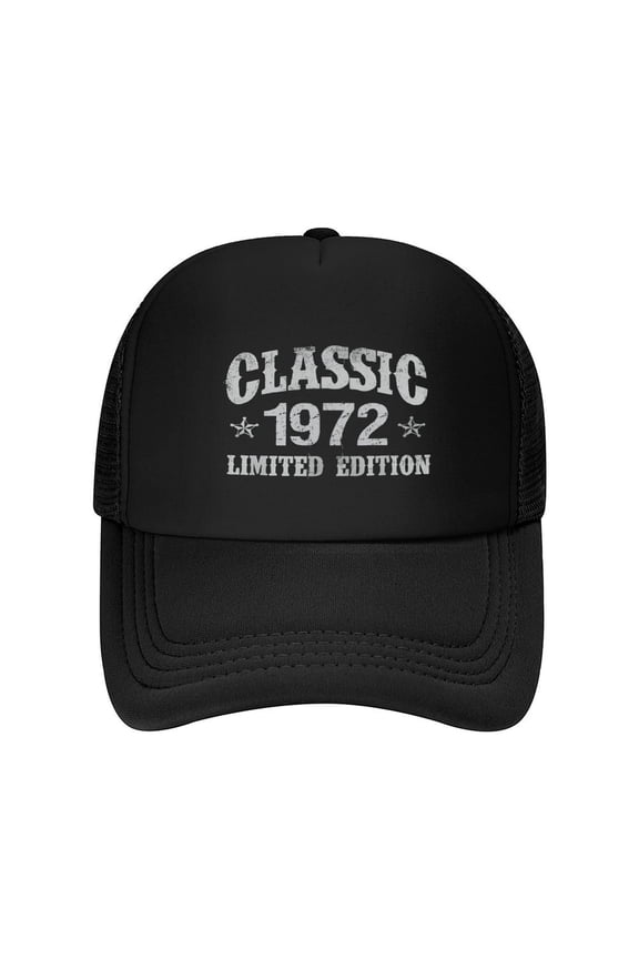 1972 Limited Edition Print Summer Mesh Baseball Cap for Men,Made In USA,Adjustable Breathable Caps Women Men's Hat Casual Trucker Hat