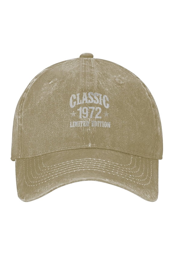 1972 Limited Edition Print Vintage Wash Dad Hat Adjustable Curved Brim Baseball Cap,Made In USA,Casual Outdoor Sports Fishing Cap for Men and Women