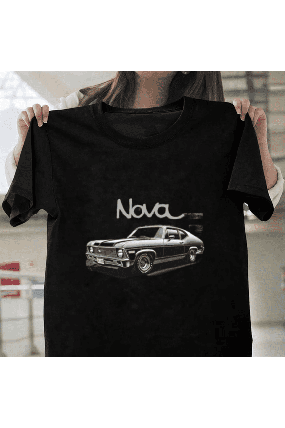 1972 Nova Classic Vintage Retro American Muscle Hot Rod Racing Unisex T-Shirt, up to size 3XL.