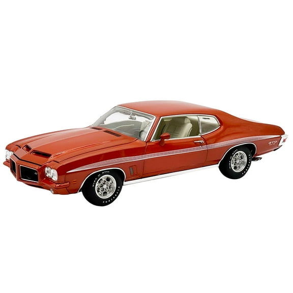 1972 Pontiac GTO LeMans Sundance Orange Metallic with GTO Stripes Limited Edition to 342 pieces 1/18 Diecast Model Car by ACME