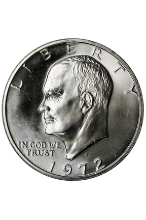 1972-S Eisenhower Dollar BU - 40% Silver Collectible Coin