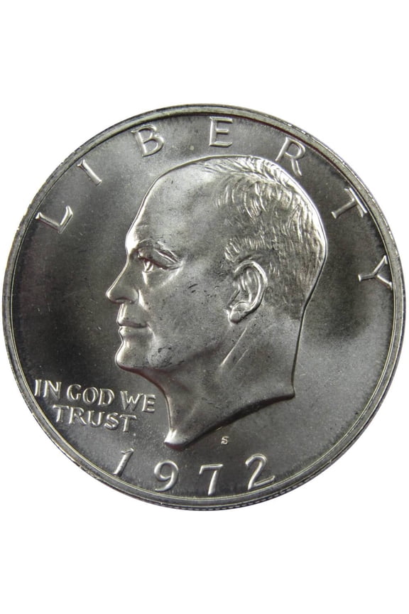 1972 S Eisenhower Dollar BU Uncirculated Mint State 40% Silver IKE $1 Coin