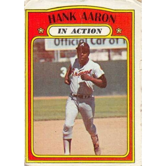 1972 Topps #300 Hank Aaron Braves Ia 2260