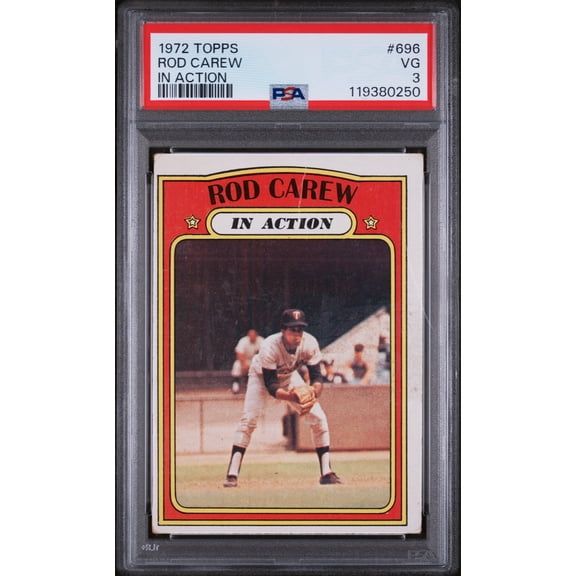 1972 Topps In Action Rod Carew #696 PSA 3