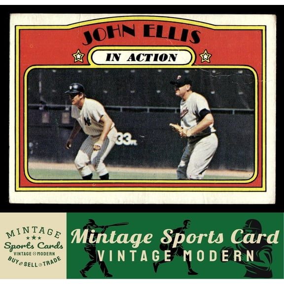 1972 Topps John Ellis Yankees #48 Poor Condition Baseball Card