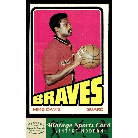 1972 Topps Mike Davis #39 Basketball Card Buffalo Braves NBA GD GD+